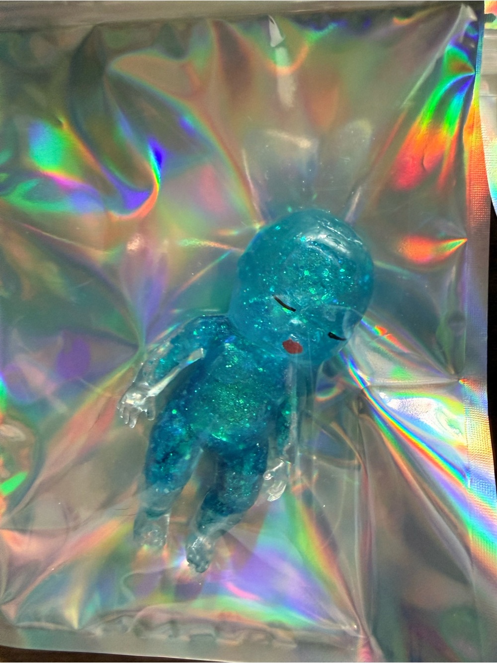 1 PCE-Glitter Baby Figurine Sensory Toy- SUGAH SWAP - Picture 3 of 5
